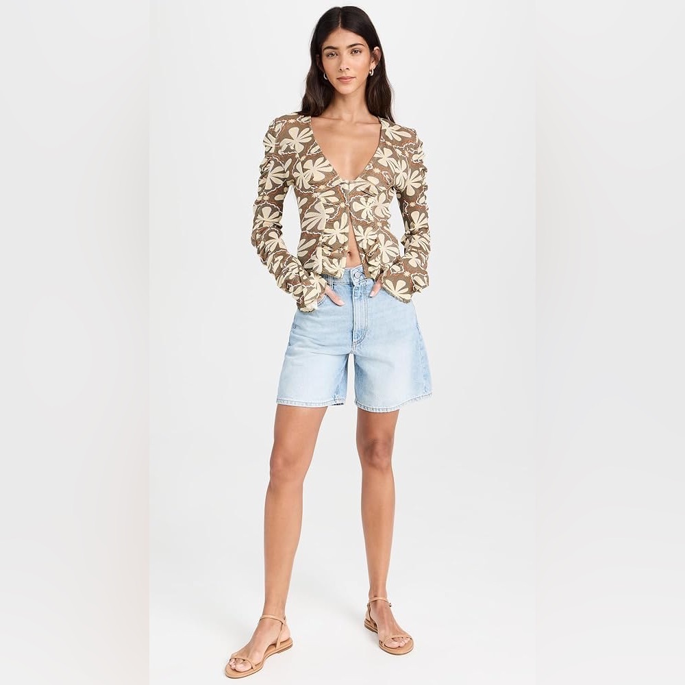 NWOT Free People Through The Meadow Long Sleeve Top